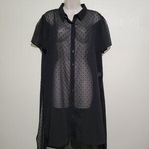 ELLE Sheer Black High Low Cover